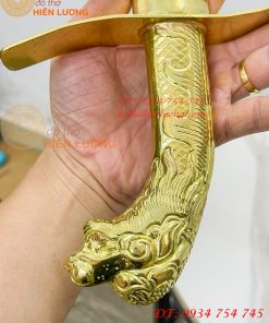 Kiếm Bằng Đồng Dài 40cm Chạm Rồng Phong Thủy