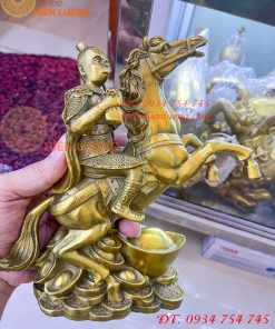 Tượng Khỉ Cưỡi Ngựa Cầm Ấn Bằng Đồng Phong Thủy