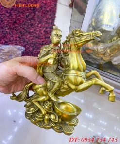 Tượng Khỉ Cưỡi Ngựa Cầm Ấn Bằng Đồng Phong Thủy