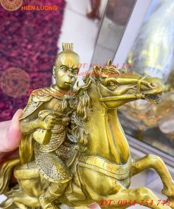 Tượng Khỉ Cưỡi Ngựa Cầm Ấn Bằng Đồng Phong Thủy