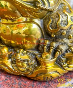 Tượng Cóc Thiềm Thừ Bằng Đồng Cỡ To Cao 25cm