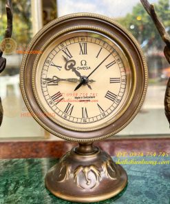 Đồng Hồ Hươu Bằng Đồng Lên Dây Cót Decor