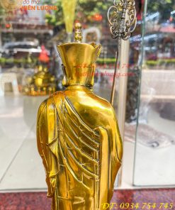 Tượng Địa Tạng Đứng Cao 35cm Bằng Đồng