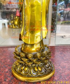 Tượng Địa Tạng Đứng Cao 35cm Bằng Đồng
