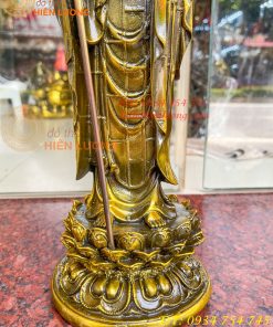 Tượng Địa Tạng Đứng Cao 35cm Bằng Đồng