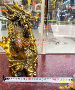 Tượng Rồng Ôm Địa Cầu Bằng Đồng Phong Thủy
