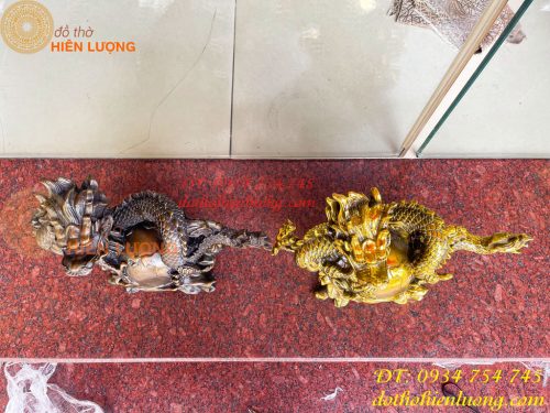 Tượng Rồng Ôm Địa Cầu Bằng Đồng Phong Thủy