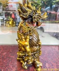 Tượng Rồng Ôm Địa Cầu Bằng Đồng Phong Thủy