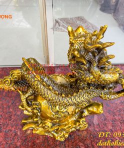 Tượng Rồng Ôm Địa Cầu Bằng Đồng Phong Thủy