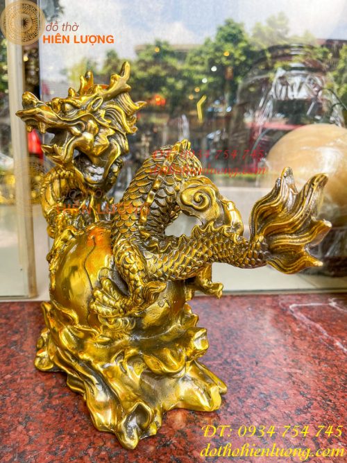 Tượng Rồng Ôm Địa Cầu Bằng Đồng Phong Thủy