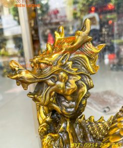 Tượng Rồng Ôm Địa Cầu Bằng Đồng Phong Thủy