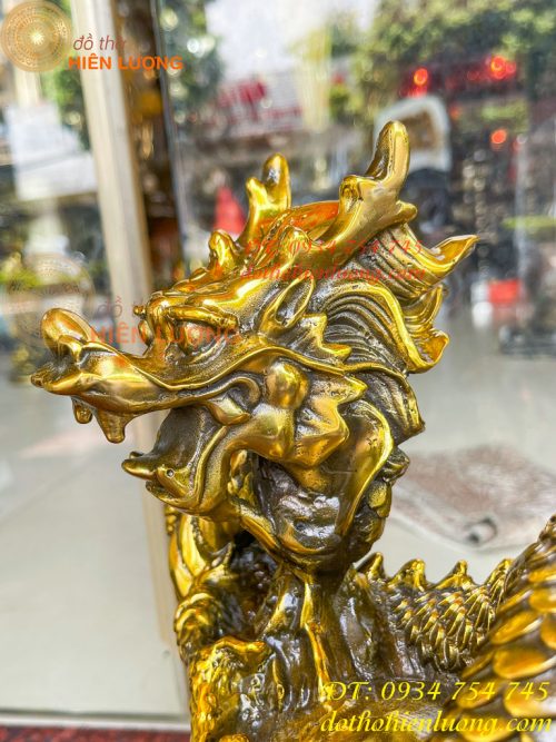 Tượng Rồng Ôm Địa Cầu Bằng Đồng Phong Thủy