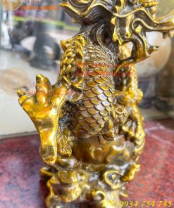 Tượng Rồng Ôm Địa Cầu Bằng Đồng Phong Thủy