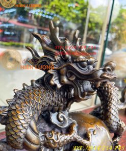 Tượng Rồng Ôm Địa Cầu Bằng Đồng Phong Thủy