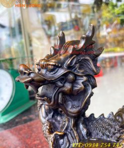 Tượng Rồng Ôm Địa Cầu Bằng Đồng Phong Thủy