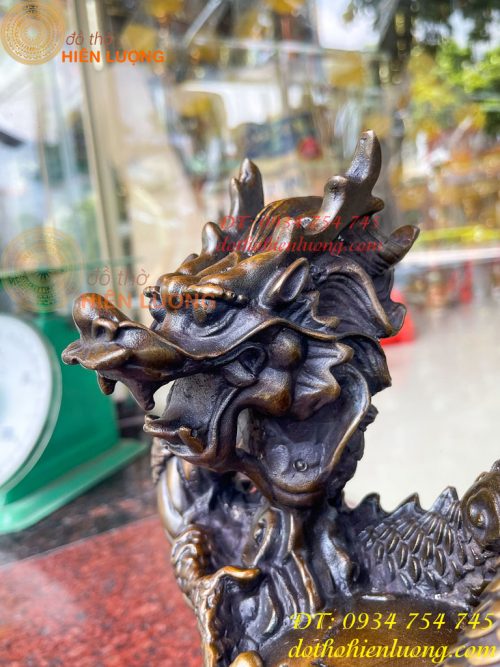 Tượng Rồng Ôm Địa Cầu Bằng Đồng Phong Thủy