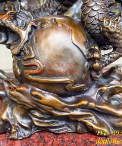 Tượng Rồng Ôm Địa Cầu Bằng Đồng Phong Thủy