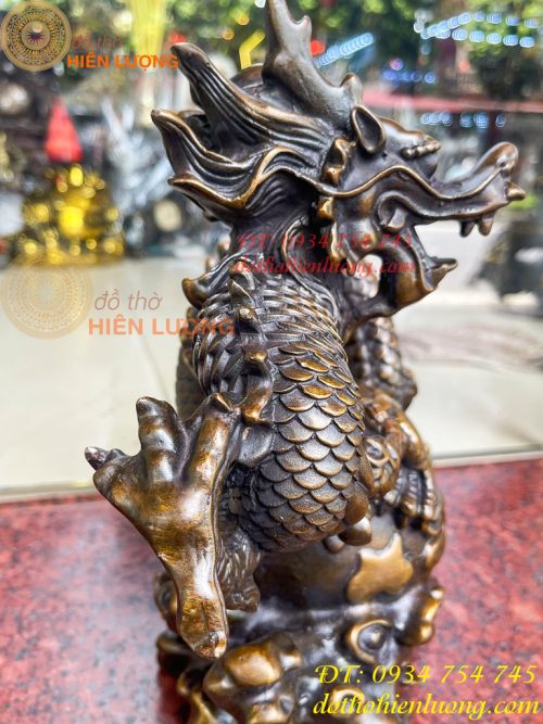 Tượng Rồng Ôm Địa Cầu Bằng Đồng Phong Thủy