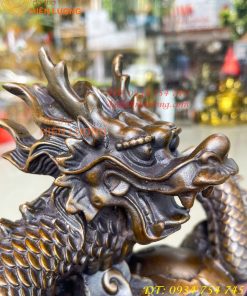 Tượng Rồng Ôm Địa Cầu Bằng Đồng Phong Thủy