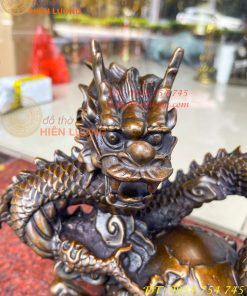 Tượng Rồng Ôm Địa Cầu Bằng Đồng Phong Thủy