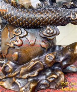 Tượng Rồng Ôm Địa Cầu Bằng Đồng Phong Thủy