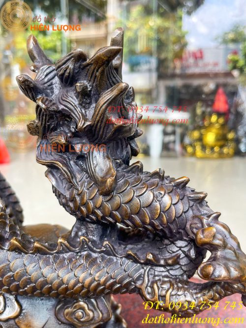 Tượng Rồng Ôm Địa Cầu Bằng Đồng Phong Thủy