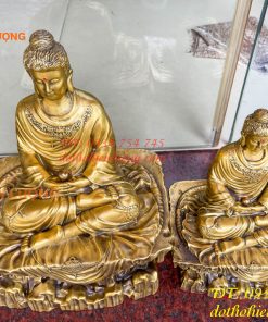 Tượng Phật Thích Ca Ngồi Bệ Đá Bằng Đồng