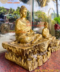 Tượng Phật Thích Ca Ngồi Bệ Đá Bằng Đồng