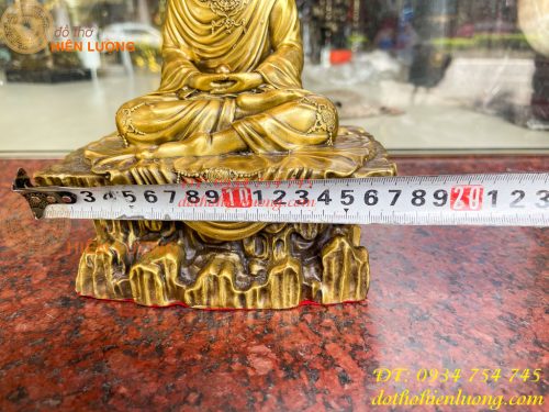 Tượng Phật Thích Ca Ngồi Bệ Đá Bằng Đồng