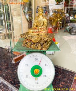 Tượng Phật Thích Ca Ngồi Bệ Đá Bằng Đồng