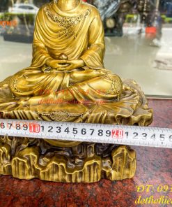 Tượng Phật Thích Ca Ngồi Bệ Đá Bằng Đồng