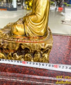 Tượng Phật Thích Ca Ngồi Bệ Đá Bằng Đồng