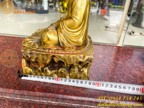 Tượng Phật Thích Ca Ngồi Bệ Đá Bằng Đồng