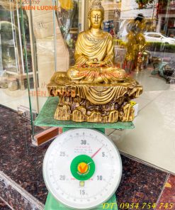 Tượng Phật Thích Ca Ngồi Bệ Đá Bằng Đồng
