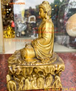 Tượng Phật Thích Ca Ngồi Bệ Đá Bằng Đồng