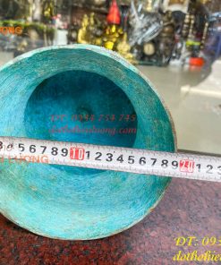 Quả Trống Đồng Màu Xanh Giả Cổ ĐK 20cm