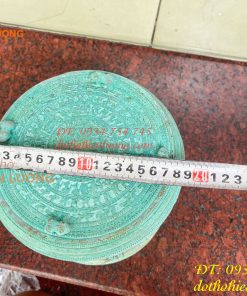 Quả Trống Đồng Màu Xanh Giả Cổ ĐK 20cm