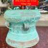 Quả Trống Đồng Màu Xanh Giả Cổ ĐK 20cm