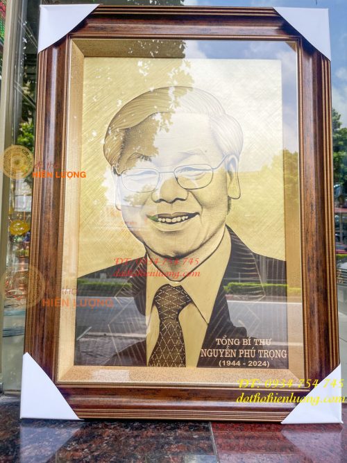Tranh Bác Nguyễn Phú Trọng Bằng Đồng Xước