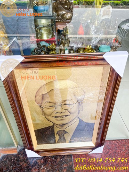 Tranh Bác Nguyễn Phú Trọng Bằng Đồng Xước