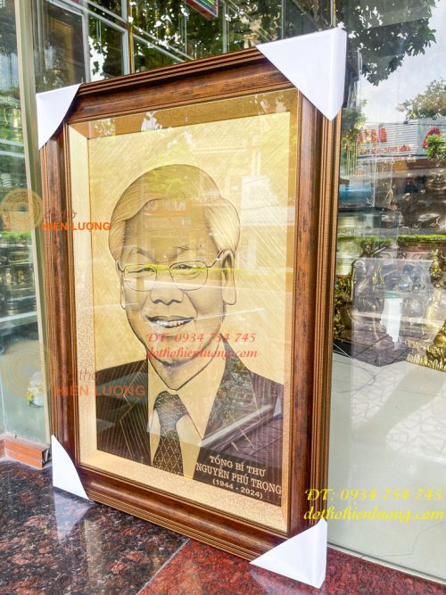 Tranh Bác Nguyễn Phú Trọng Bằng Đồng Xước