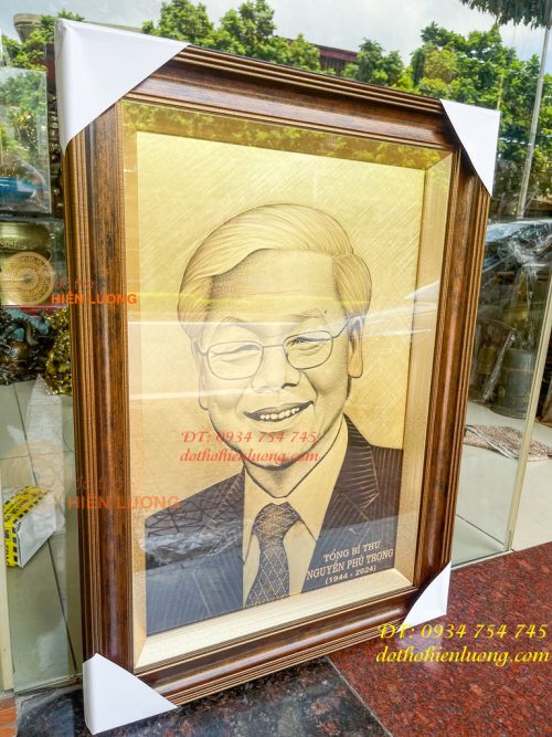 Tranh Bác Nguyễn Phú Trọng Bằng Đồng Xước