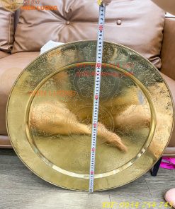 Mâm Đồng Chạm Tứ Linh Bằng Đồng ĐK 57cm
