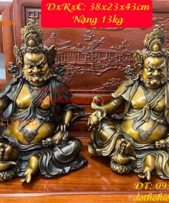 Tượng Hoàng Thần Tài Dzambala Bằng Đồng Cao 42cm