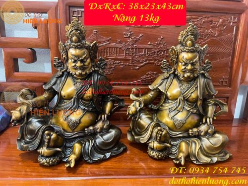 Tượng Hoàng Thần Tài Dzambala Bằng Đồng Cao 42cm