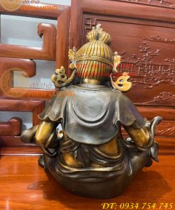 Tượng Hoàng Thần Tài Dzambala Bằng Đồng Cao 42cm