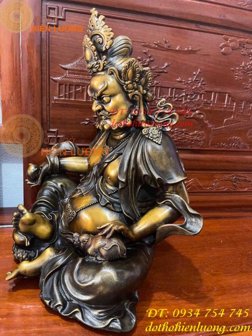 Tượng Hoàng Thần Tài Dzambala Bằng Đồng Cao 42cm