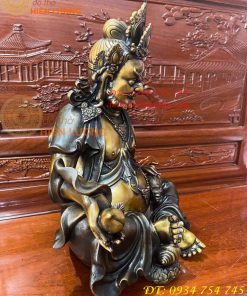 Tượng Hoàng Thần Tài Dzambala Bằng Đồng Cao 42cm