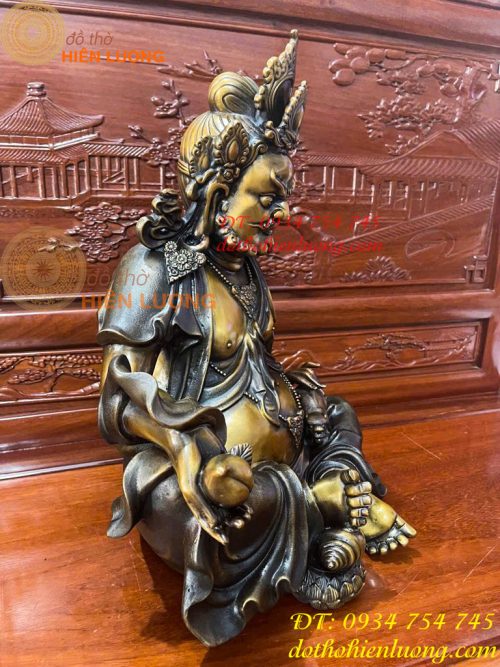 Tượng Hoàng Thần Tài Dzambala Bằng Đồng Cao 42cm