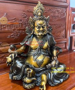 Tượng Hoàng Thần Tài Dzambala Bằng Đồng Cao 42cm